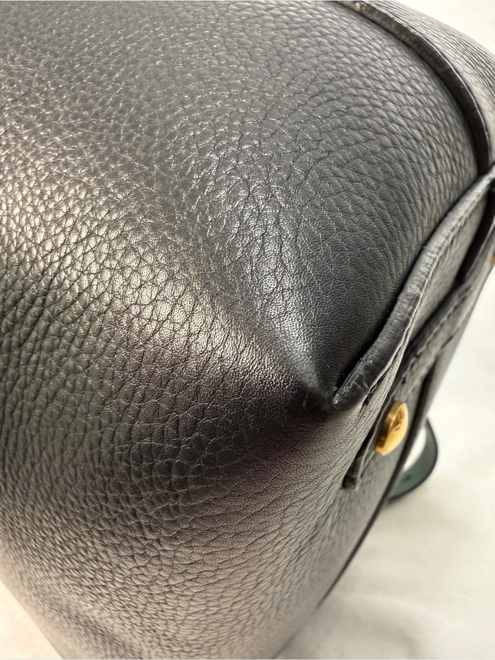Burberry Black Leather Tote with Yellow Strap and Green Shoulder Strap - Picture 7 of 12